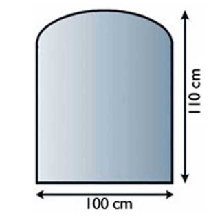 Lienbacher Glasbodenplatte 8 mm Segmentbogen 100 x 110 cm