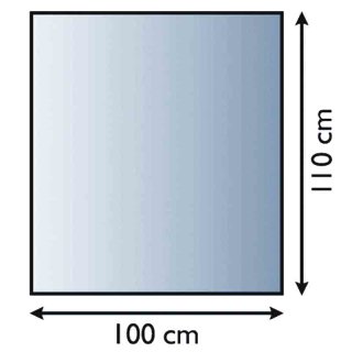 Lienbacher Glasbodenplatte 6 mm Rechteckig 100 x 110 cm OHNE FASE