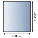 Lienbacher Glasbodenplatte 6 mm Rechteckig 100 x 110 cm...