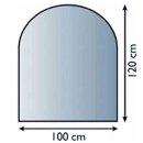 Lienbacher Glasbodenplatte 6 mm Halbrund 100 x 120 cm