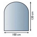 Lienbacher Glasbodenplatte 8 mm Halbrund 100 x 120 cm