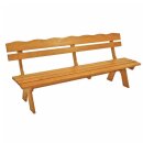 Gartenbank FREITAL, Kiefern-Holz, Natur, 4-Sitzer