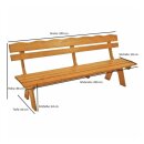 Gartenbank FREITAL, Kiefern-Holz, Natur, 4-Sitzer