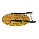 Gartentisch BAD TÖLZ, Ø 100 cm, klappbar, Stahl/Robinien Holz, Grün/Natur, Rund