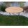 Gartentisch BAD TÖLZ, Ø 100 cm, klappbar, Stahl/Robinien Holz, Grün/Natur, Rund