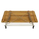 Gartentisch BAD TÖLZ, 70 x110 cm, klappbar, Stahl/Robinien Holz, Silber/Natur, verzinkt, Rechteckig