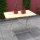 Gartentisch BAD TÖLZ, 70 x110 cm, klappbar, Stahl/Robinien Holz, Silber/Natur, verzinkt, Rechteckig