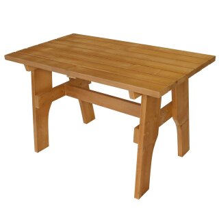 Gartentisch FREITAL, 120 x 72 cm, Kiefern Holz lasiert, Natur, Rechteckig