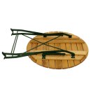 Gartentisch BAD TÖLZ, Ø 77 cm, klappbar, Stahl/Robinien Holz, Grün, Rund