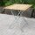 Gartentisch BAD TÖLZ, 70x70 cm, klappbar, Stahl/Robinien Holz, Silber/Natur, verzinkt, Eckig