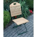 Gartenstuhl BAD TÖLZ, Stahl/Robinien-Holz, Grün, 2er Set