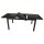 Ausziehtisch TORINO, 150 - 210 x 90 cm,  Alu/Glas, Anthrazit/Schwarz, Rechteckig