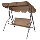 Hollywoodschaukel FLORIDA, Stahlrohr/Kunststoffgewebe, Creme, 3-Sitzer