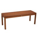 Hockerbank SOLO, Eukalyptus-Holz, 2-Sitzer