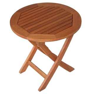 Beistellklapptisch SAIGON, Ø 48, klappbar, Eukalyptus Holz, Rund
