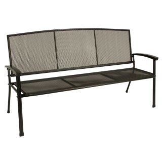Gartenbank RIVO, Streckmetall, Eisengrau, 3-Sitzer