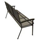 Gartenbank RIVO, Streckmetall, Eisengrau, 3-Sitzer