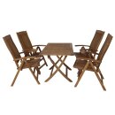 Garnitur MARACANA 5-teilig / 4x Stuhl, 1x Tisch