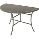 Wandtisch PALERMO halbrund 58x110cm, Stahl + Glas