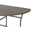 Wandtisch PALERMO halbrund 58x110cm, Stahl + Glas