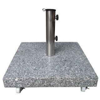 Sonnenschirmständer GRANIT 50 kg eckig mit Rollen