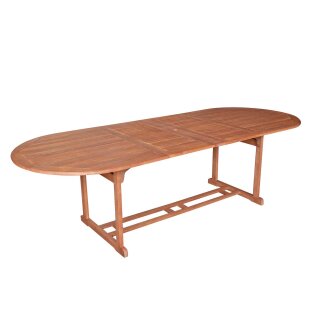 Ausziehtisch LAGO, 180-260 x100 cm, Eukalyptus Holz geölt, Rechteckig, FSC®-zertifiziert