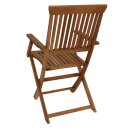 Klappstuhl TOBAGO mit Armlehnen, Akazien-Holz geölt, 4-er Set