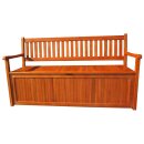 Truhenbank BENITA, Akazien-Holz, Dunkel, 3-sitzer,...
