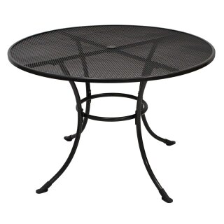 Streckmetalltisch RIVO, Ø110 cm, Rund, Eisengrau