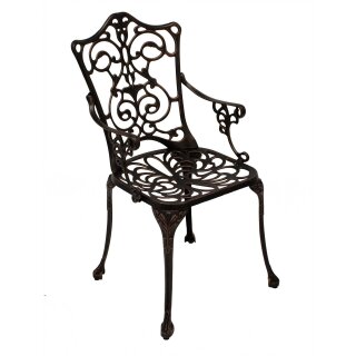 Gartensessel JUGENDSTIL Aluguss, Bronze Antik