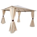 Pavillon VENEZIA 3 x 3 Meter, Stahl schwarz, Plane...