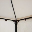Pavillon VENEZIA 3 x 3 Meter, Stahl schwarz, Plane PVC-beschichtet ECRU
