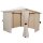 Pavillon VENEZIA 3 x 3 Meter, Stahl schwarz, Plane PVC-beschichtet ECRU