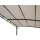 Anbaupavillon MANTOVA 3 x 2,5 Meter, Stahl dunkel, Plane PVC-beschichtet écru