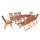 Gartengarnitur LAGO, Eukalyptus-Holz geölt, klappbar, 9 teilig, FSC®-zertifiziert