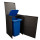 Mülltonnenbox Klein, 66 x 64 x 109 cm, Stahl/Polyrattan, Mocca, für Tonnen bis 120 Liter